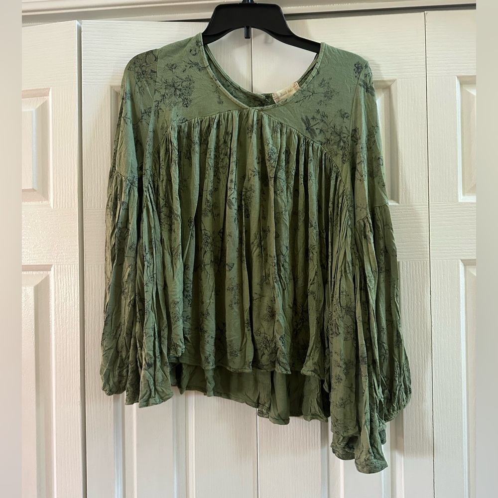 Altar’d State green/black patterned shirt